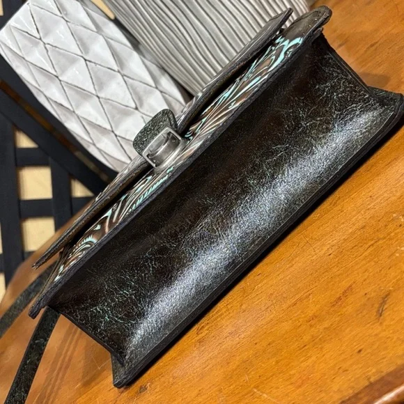 PATRICIA NASH Tooled Laurentina Crossbody Leather & Handcrafted Stitching - Picture 13 of 15